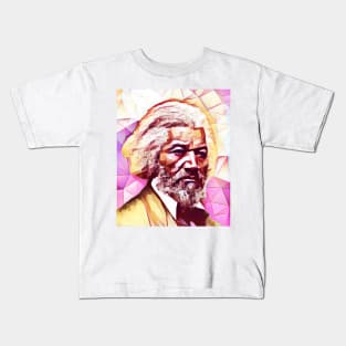 Frederick Douglass Pink Portrait | Frederick Douglass Artwork 13 Kids T-Shirt